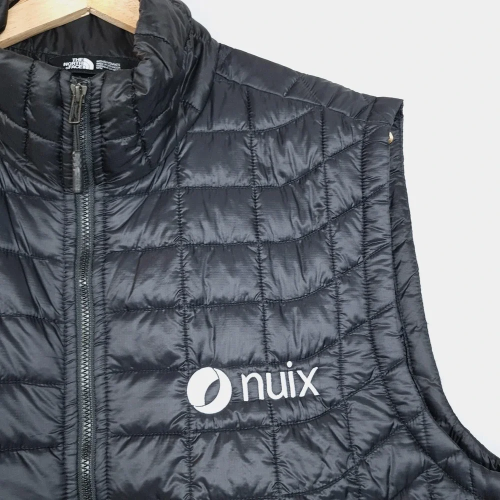 The North Face Vest Mens Medium Black ThermoBall Eco Quilted Nuix Logo Insulated